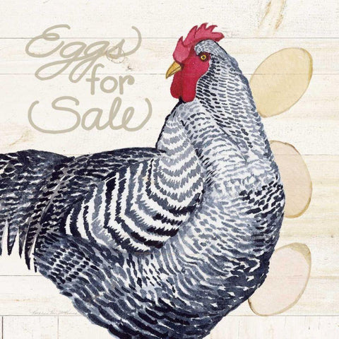 Life on the Farm Chicken I Gold Ornate Wood Framed Art Print with Double Matting by McKenna, Kathleen Parr