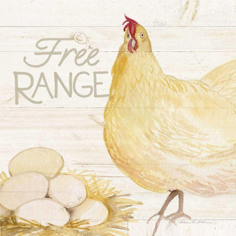 Life on the Farm Chicken IV Black Modern Wood Framed Art Print by McKenna, Kathleen Parr