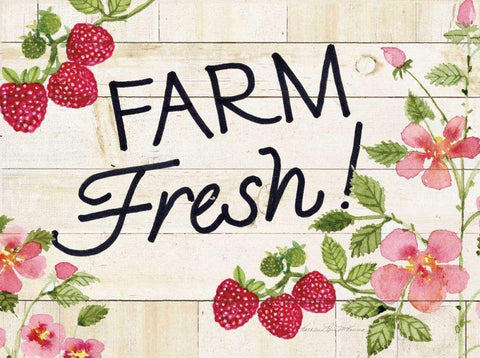 Life on the Farm Sign I White Modern Wood Framed Art Print with Double Matting by McKenna, Kathleen Parr