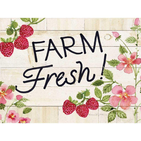 Life on the Farm Sign I White Modern Wood Framed Art Print by McKenna, Kathleen Parr