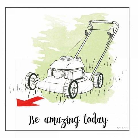 Home Improvement I with Color Script White Modern Wood Framed Art Print by Sullivan, Myles