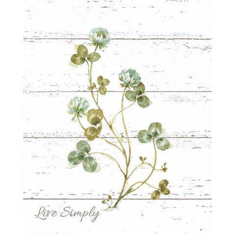 My Greenhouse Clover Live Simply Black Modern Wood Framed Art Print with Double Matting by Audit, Lisa