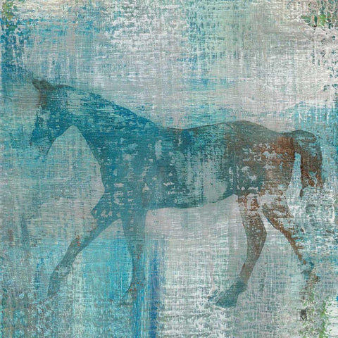 Cheval I Flipped White Modern Wood Framed Art Print with Double Matting by Studio Mousseau