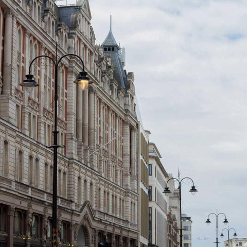 The Strand Lights Black Ornate Wood Framed Art Print with Double Matting by Bevan, Keri