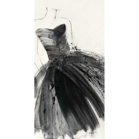 Fashionista III Black Modern Wood Framed Art Print with Double Matting by Hristova, Albena