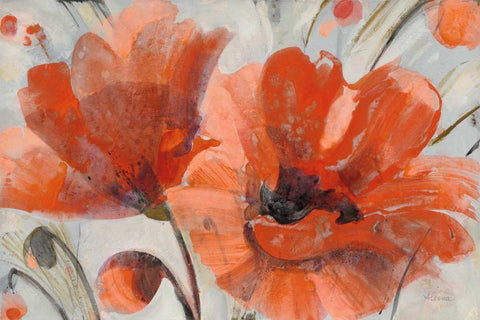 Popping Black Ornate Wood Framed Art Print with Double Matting by Hristova, Albena