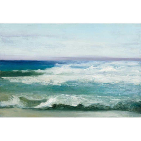 Azure Ocean White Modern Wood Framed Art Print by Purinton, Julia