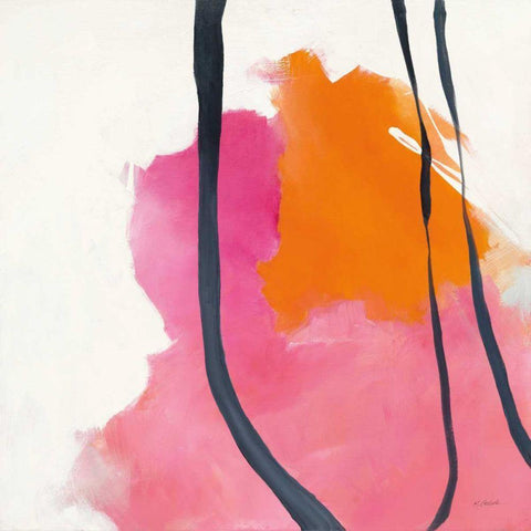 Somersault II White Modern Wood Framed Art Print by Schick, Mike