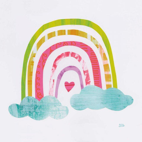 Unicorn Magic VII Sq Gold Ornate Wood Framed Art Print with Double Matting by Averinos, Melissa