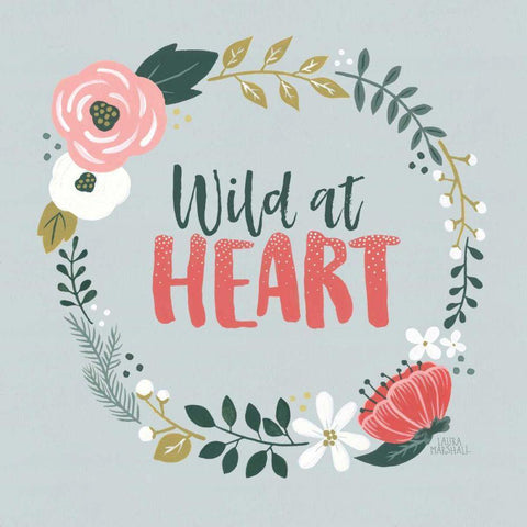 Wildflower Daydreams IV Gold Ornate Wood Framed Art Print with Double Matting by Marshall, Laura