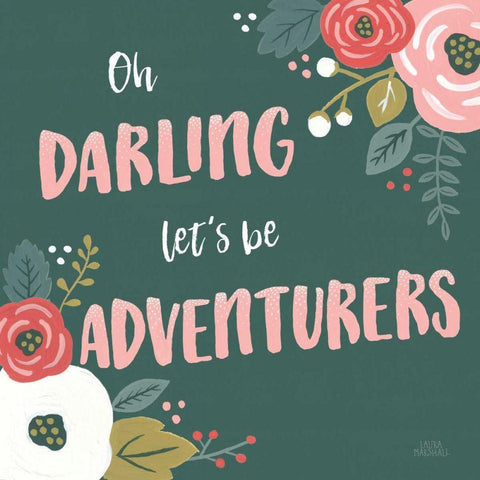 Wildflower Daydreams V Gold Ornate Wood Framed Art Print with Double Matting by Marshall, Laura