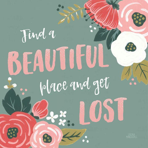 Wildflower Daydreams VIII Black Modern Wood Framed Art Print with Double Matting by Marshall, Laura