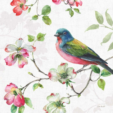 Dogwood Garden III Gold Ornate Wood Framed Art Print with Double Matting by Audit, Lisa