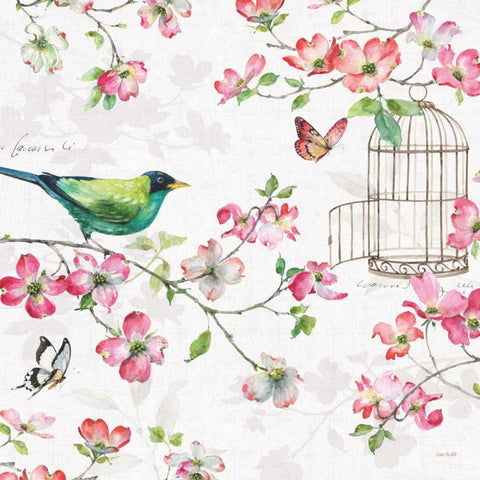 Dogwood Garden IV Black Ornate Wood Framed Art Print with Double Matting by Audit, Lisa