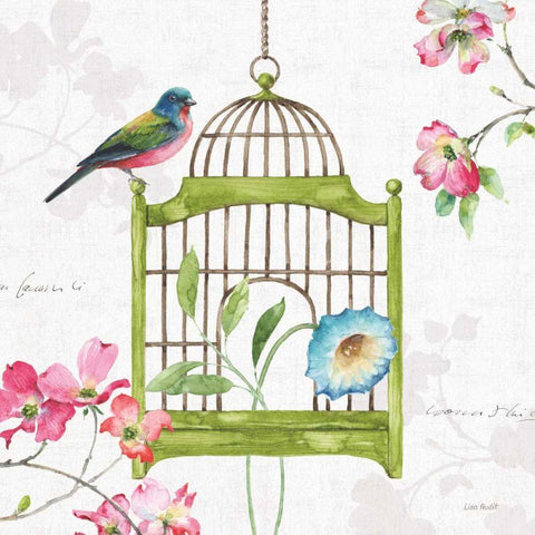 Dogwood Garden V Black Modern Wood Framed Art Print by Audit, Lisa