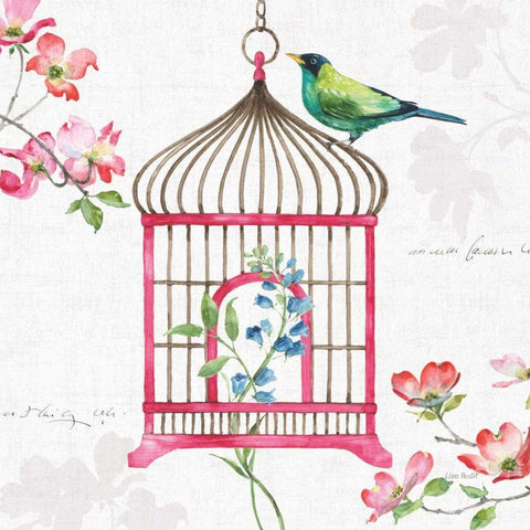 Dogwood Garden VI Black Ornate Wood Framed Art Print with Double Matting by Audit, Lisa