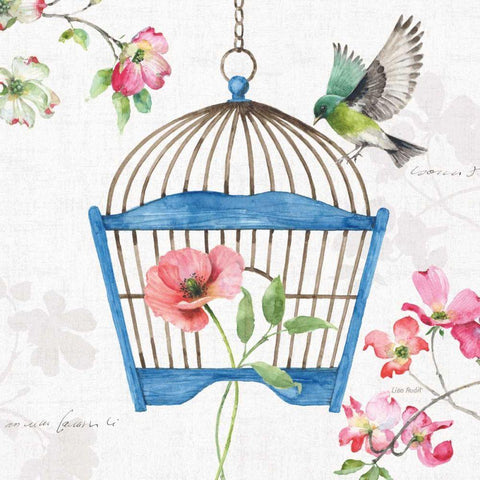 Dogwood Garden VIII Black Ornate Wood Framed Art Print with Double Matting by Audit, Lisa