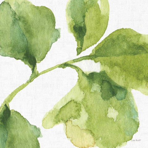 Blue and Green Garden VII White Modern Wood Framed Art Print by Audit, Lisa