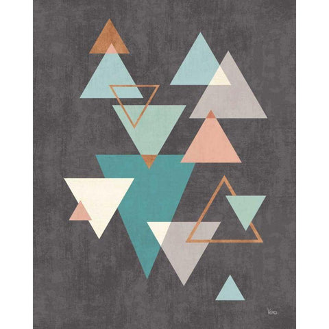 Abstract Geo II Black Black Modern Wood Framed Art Print by Charron, Veronique