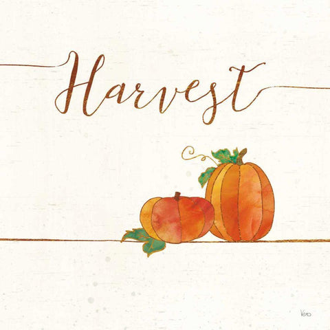 Underlined Fall V Gold Ornate Wood Framed Art Print with Double Matting by Charron, Veronique