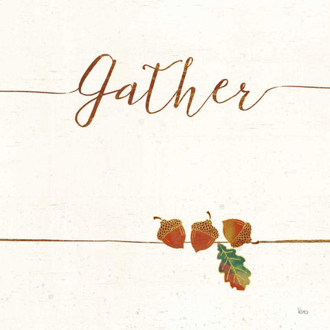 Underlined Fall VI White Modern Wood Framed Art Print by Charron, Veronique