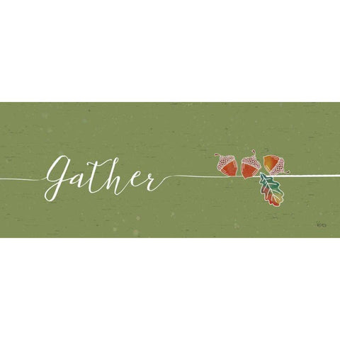 Underlined Fall II Color Black Modern Wood Framed Art Print with Double Matting by Charron, Veronique