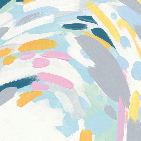 Laughter II White Modern Wood Framed Art Print by Hershey, Moira