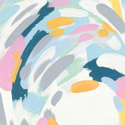 Laughter III White Modern Wood Framed Art Print by Hershey, Moira