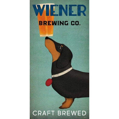 Wiener Brewing Co Gold Ornate Wood Framed Art Print with Double Matting by Fowler, Ryan