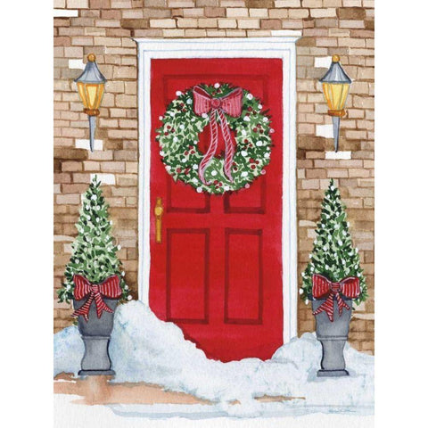 Night Before Christmas I Gold Ornate Wood Framed Art Print with Double Matting by McKenna, Kathleen Parr