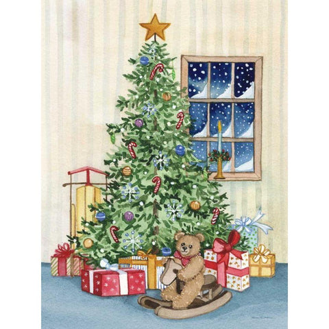 Night Before Christmas III Black Modern Wood Framed Art Print by McKenna, Kathleen Parr