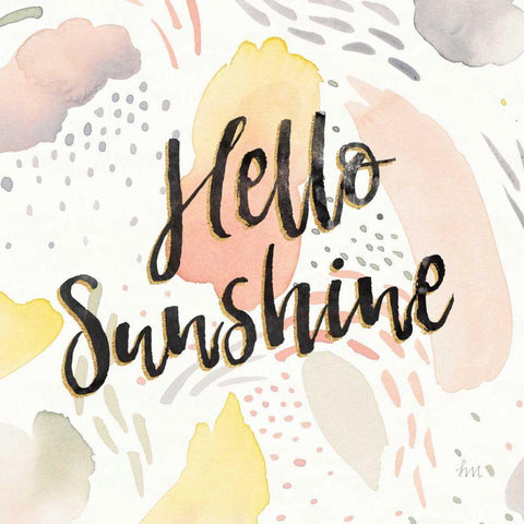 Meadow Breeze II White Modern Wood Framed Art Print with Double Matting by Marshall, Laura