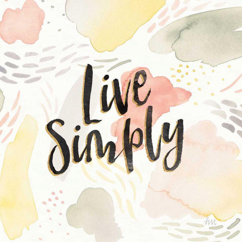 Meadow Breeze V White Modern Wood Framed Art Print with Double Matting by Marshall, Laura