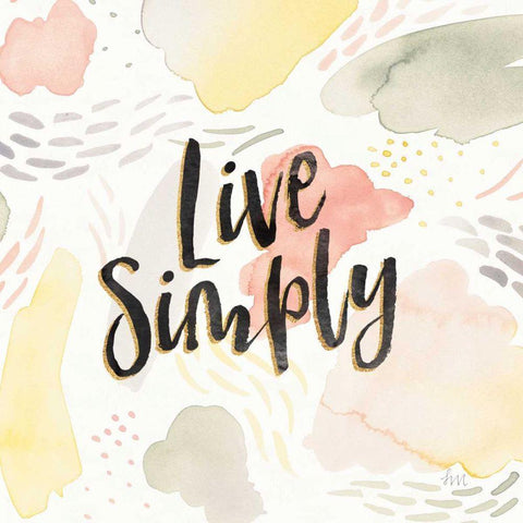 Meadow Breeze V Gold Ornate Wood Framed Art Print with Double Matting by Marshall, Laura