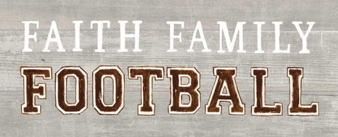 Game Day III Faith Family Football Black Ornate Wood Framed Art Print with Double Matting by Fabiano, Marco