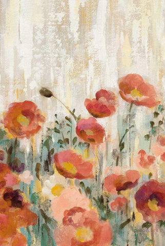 Sprinkled Flowers III Spice Black Ornate Wood Framed Art Print with Double Matting by Vassileva, Silvia