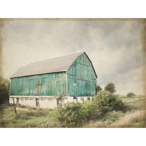 Late Summer Barn I Crop Vintage Black Modern Wood Framed Art Print with Double Matting by Urquhart, Elizabeth