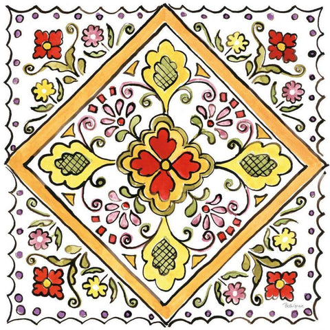 Sunny Bouquets V Black Ornate Wood Framed Art Print with Double Matting by Grove, Beth