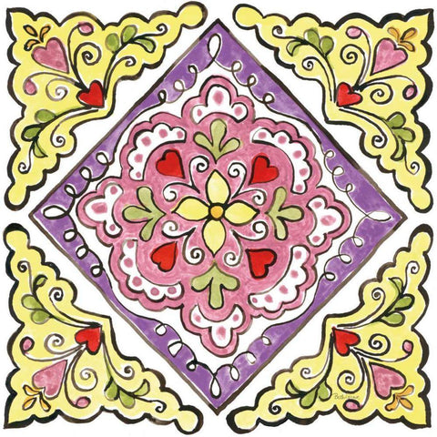 Sunny Bouquets VI White Modern Wood Framed Art Print with Double Matting by Grove, Beth