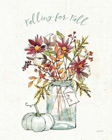 Festive Foliage II White Modern Wood Framed Art Print with Double Matting by Tavoletti, Anne