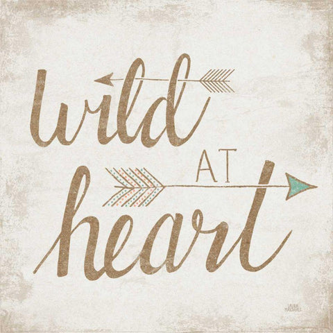 Wild at Heart Beige Gold Ornate Wood Framed Art Print with Double Matting by Marshall, Laura