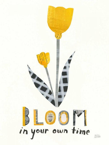 Bloom Boldly IV White Modern Wood Framed Art Print with Double Matting by Averinos, Melissa