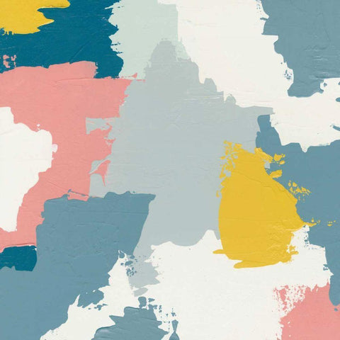 Happy II White Modern Wood Framed Art Print with Double Matting by Hershey, Moira