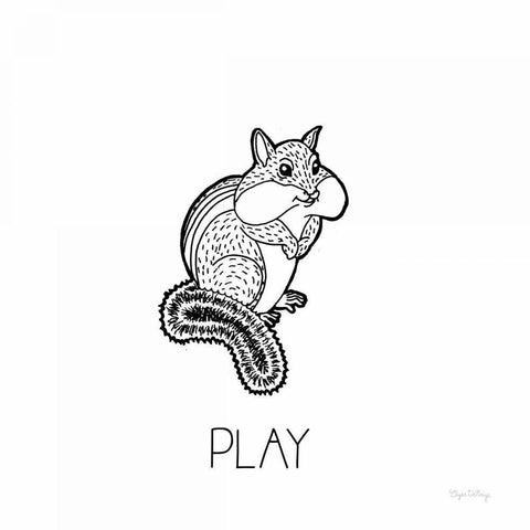Color the Forest VII Play Black Modern Wood Framed Art Print by DeNeige, Elyse