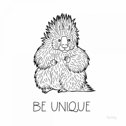 Color the Forest IX Be Unique White Modern Wood Framed Art Print by DeNeige, Elyse