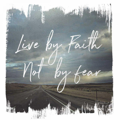 Wild Wishes II Live by Faith Black Modern Wood Framed Art Print with Double Matting by Marshall, Laura