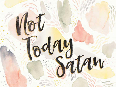 Meadow Breeze VI Not Today Satan White Modern Wood Framed Art Print with Double Matting by Marshall, Laura