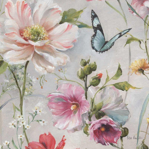 Antique Garden II White Modern Wood Framed Art Print with Double Matting by Audit, Lisa