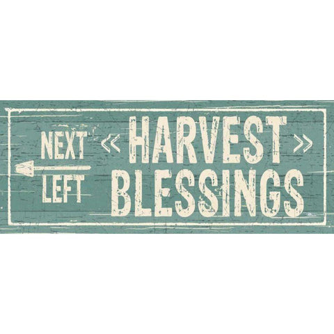 Harvest Signs VI White Modern Wood Framed Art Print by Pela Studio