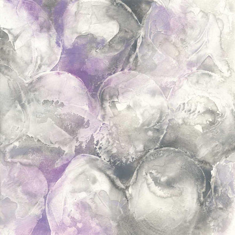 Amethyst Circles II Black Modern Wood Framed Art Print by Paschke, Chris
